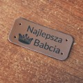 Personalizowana skórzana naszywka z grawerem + grafika