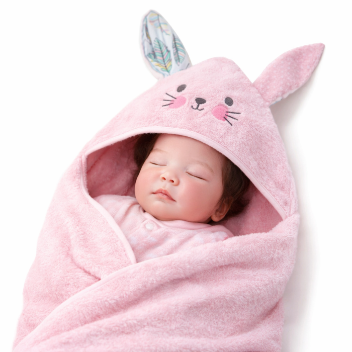 Okrycie kąpielowe z kapturkiem 120×100 cm Animals WYBÓR WZORÓW