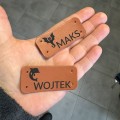 Personalizowana skórzana naszywka z grawerem + grafika