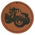 Naszywka TRAKTOR Skórzana z GRAWEREM Prezent dla Rolnika Personalizowana
