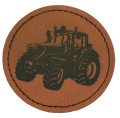 Naszywka TRAKTOR Skórzana z GRAWEREM Prezent dla Rolnika Personalizowana