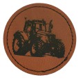 Naszywka TRAKTOR Skórzana z GRAWEREM Prezent dla Rolnika Personalizowana