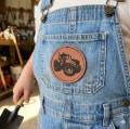 Naszywka TRAKTOR Skórzana z GRAWEREM Prezent dla Rolnika Personalizowana