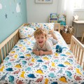 Prześcieradło z gumką dinozaury kolory 80x160 cm