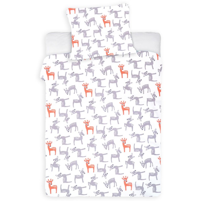 Pościel sarenki szare 100x160 cm