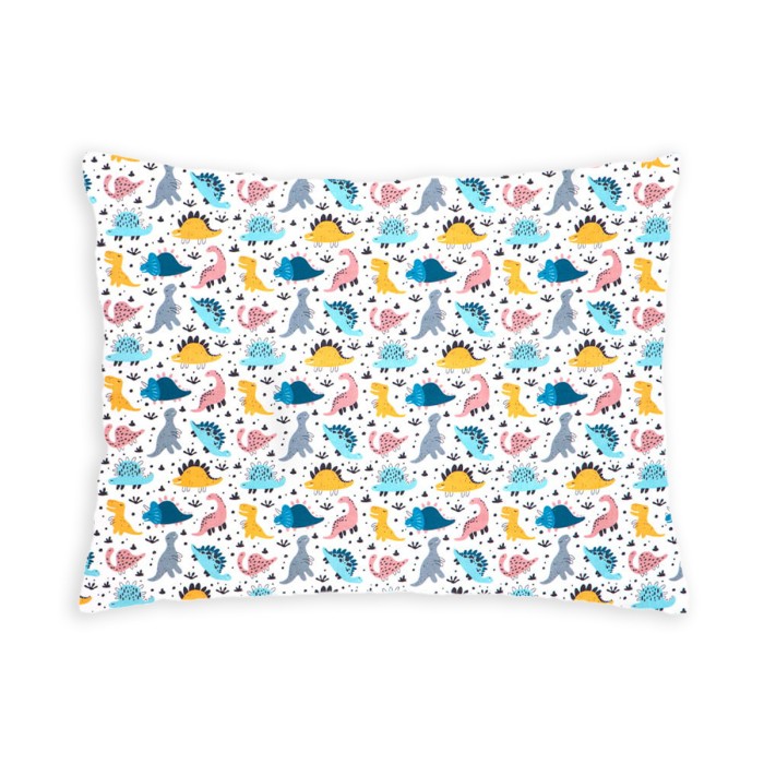 Poszewka  50x70 cm dinozaury kolory