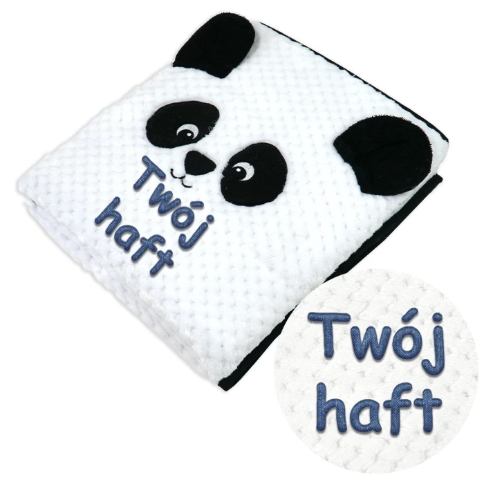Prezent - Koc SOFT Panda ANIMAL 80x90 cm + imię