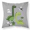 Poszewka 40x40 cm dinozaury szare