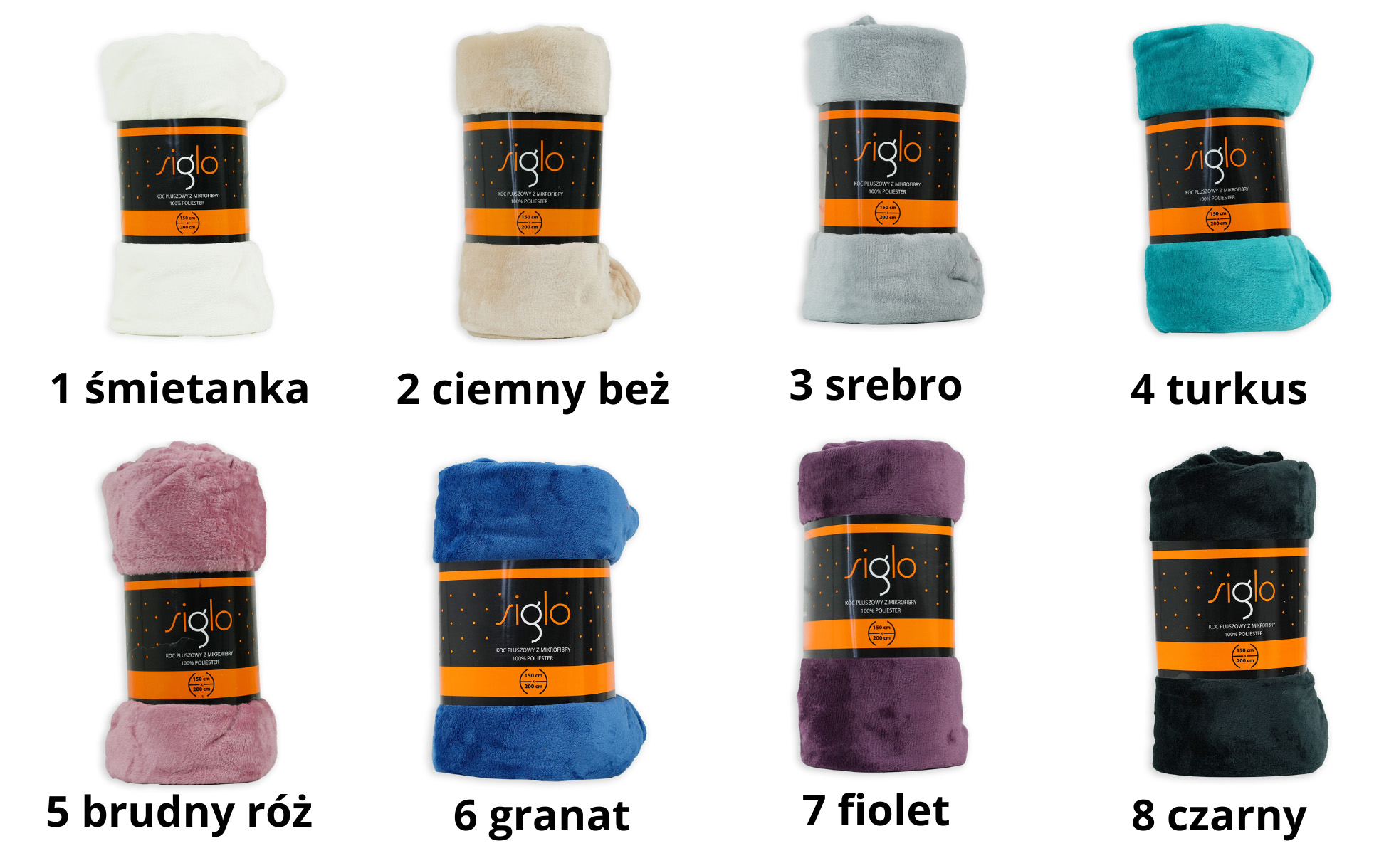 wzornik kolorów koca