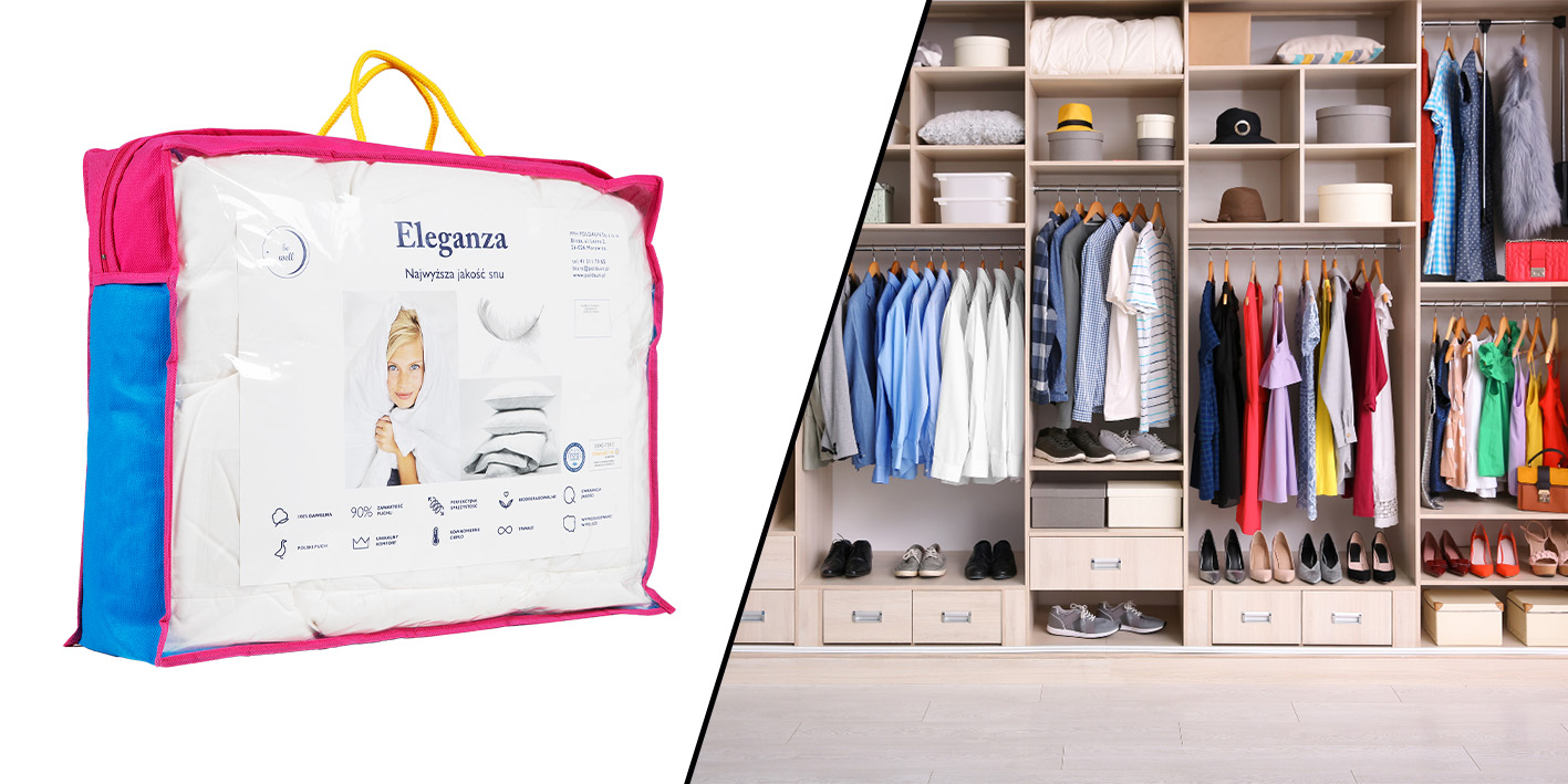 Kołdra puchowa zimowa poldaun eleganza