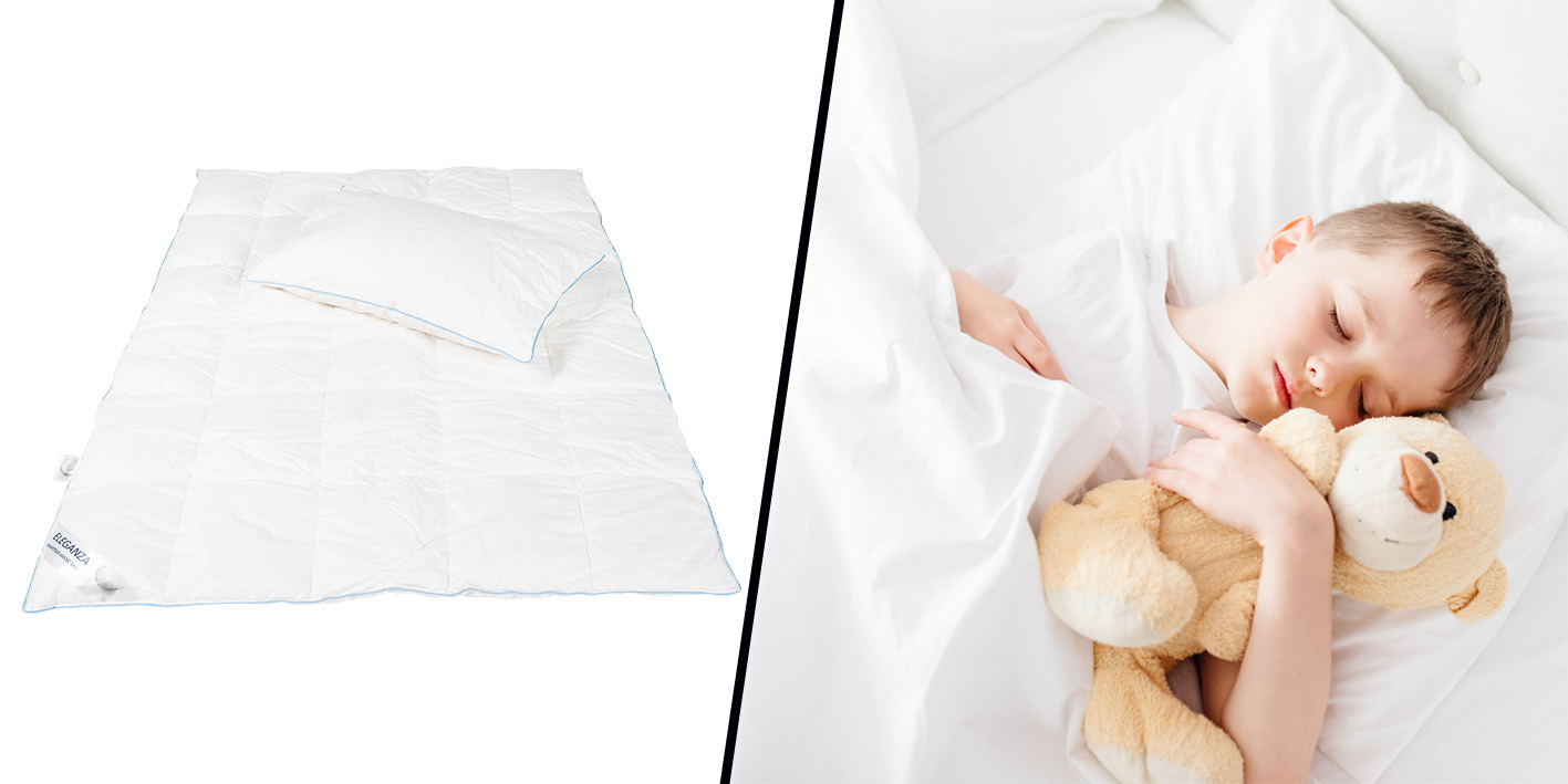 Kołdra puchowa zimowa poldaun eleganza 90x120 cm