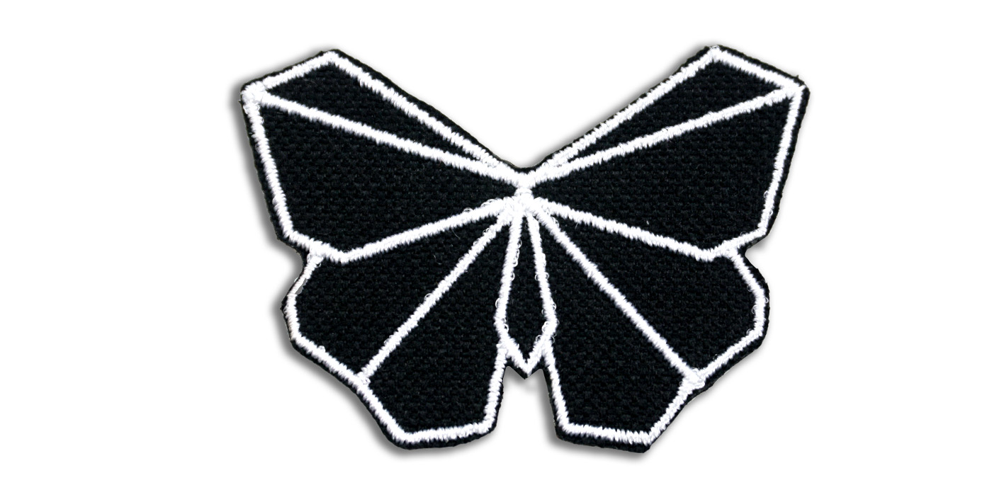 naszywka naprasowanka geometryczna motyl