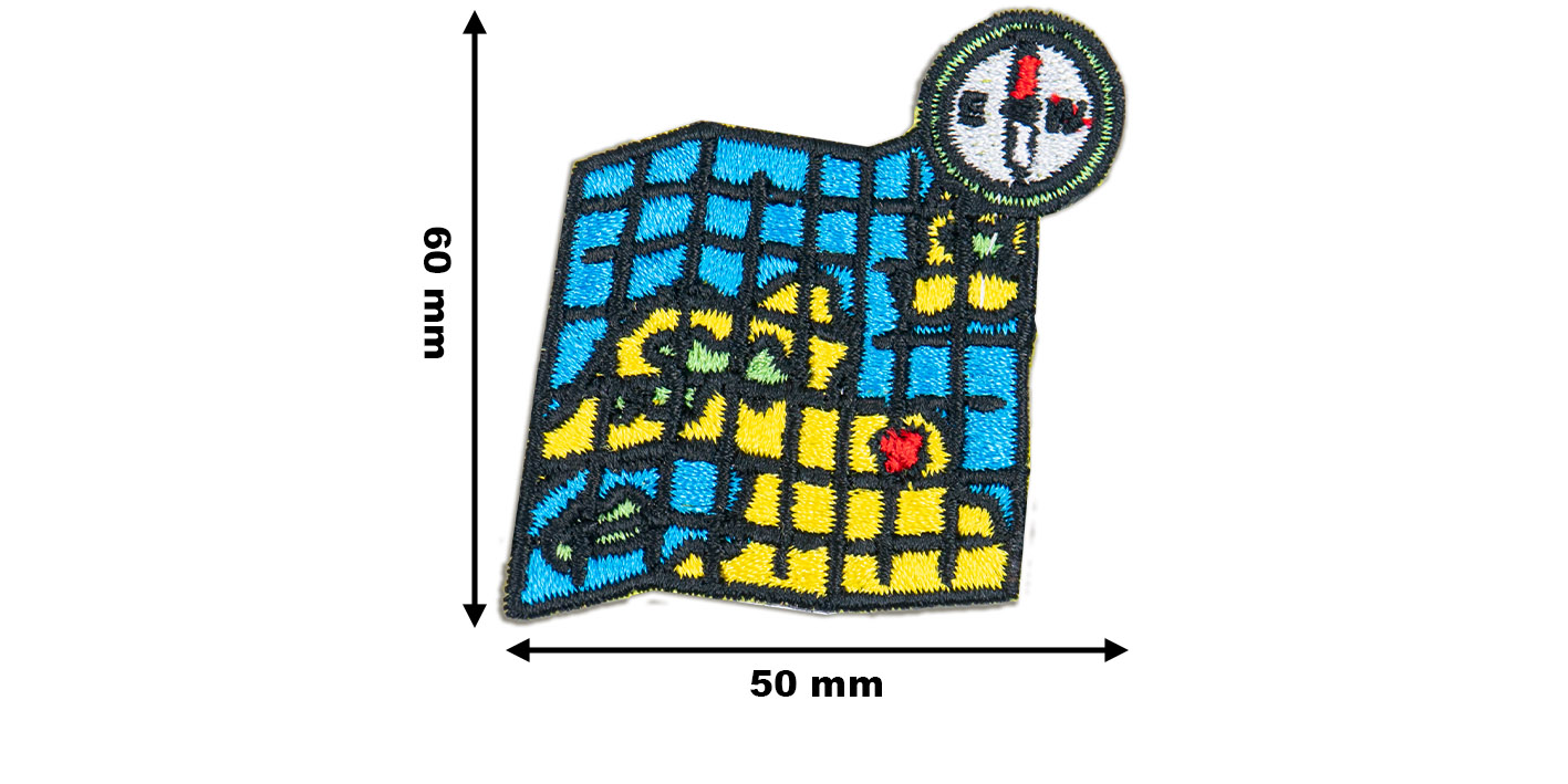 Naszywka naprasowanka mapa