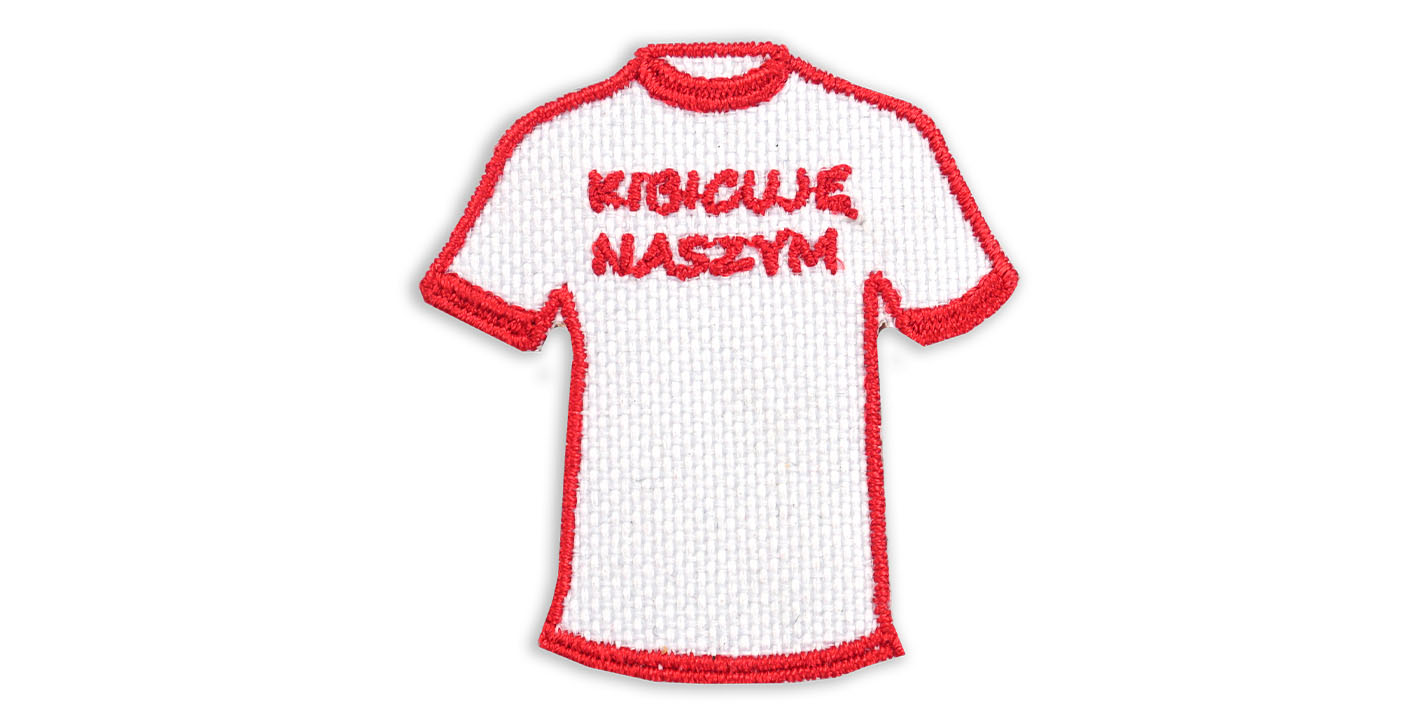 Naszywka naprasowanka koszulka kibica biała