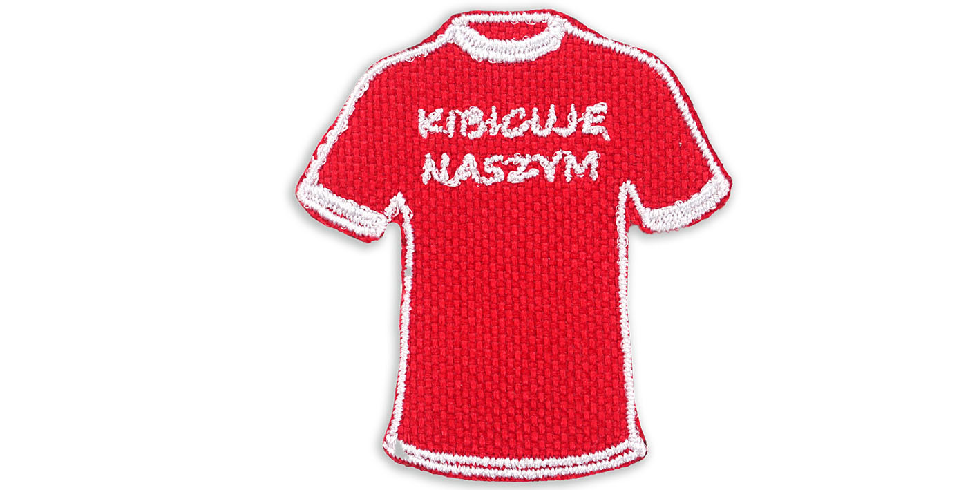 Naszywka naprasowanka koszulka czerwona