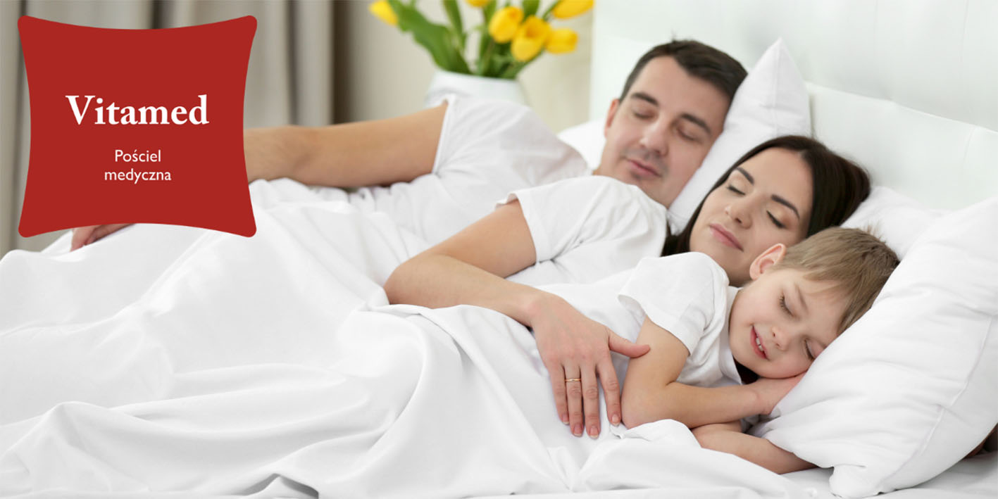Poduszka vitamed poldaun śpiąca rodzina