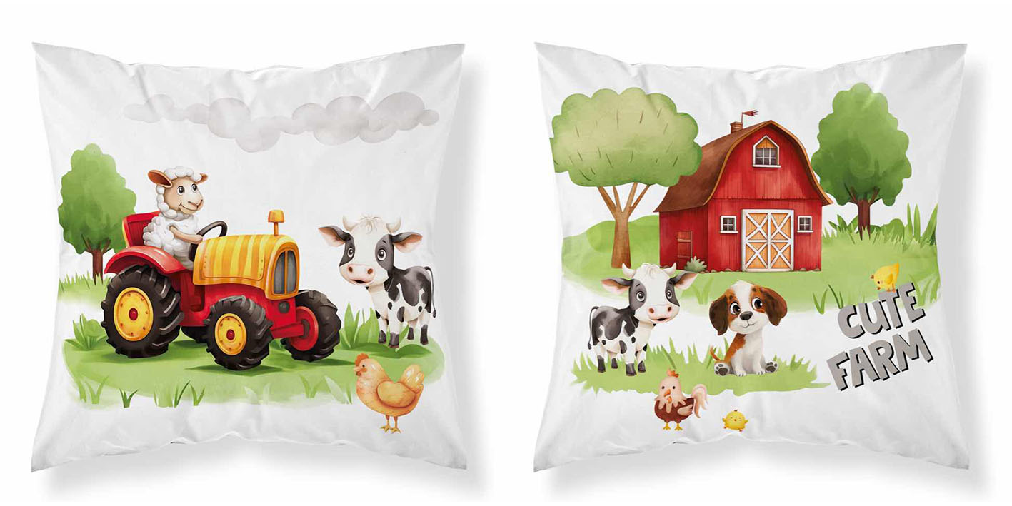 40x40 poszewka zagroda traktor