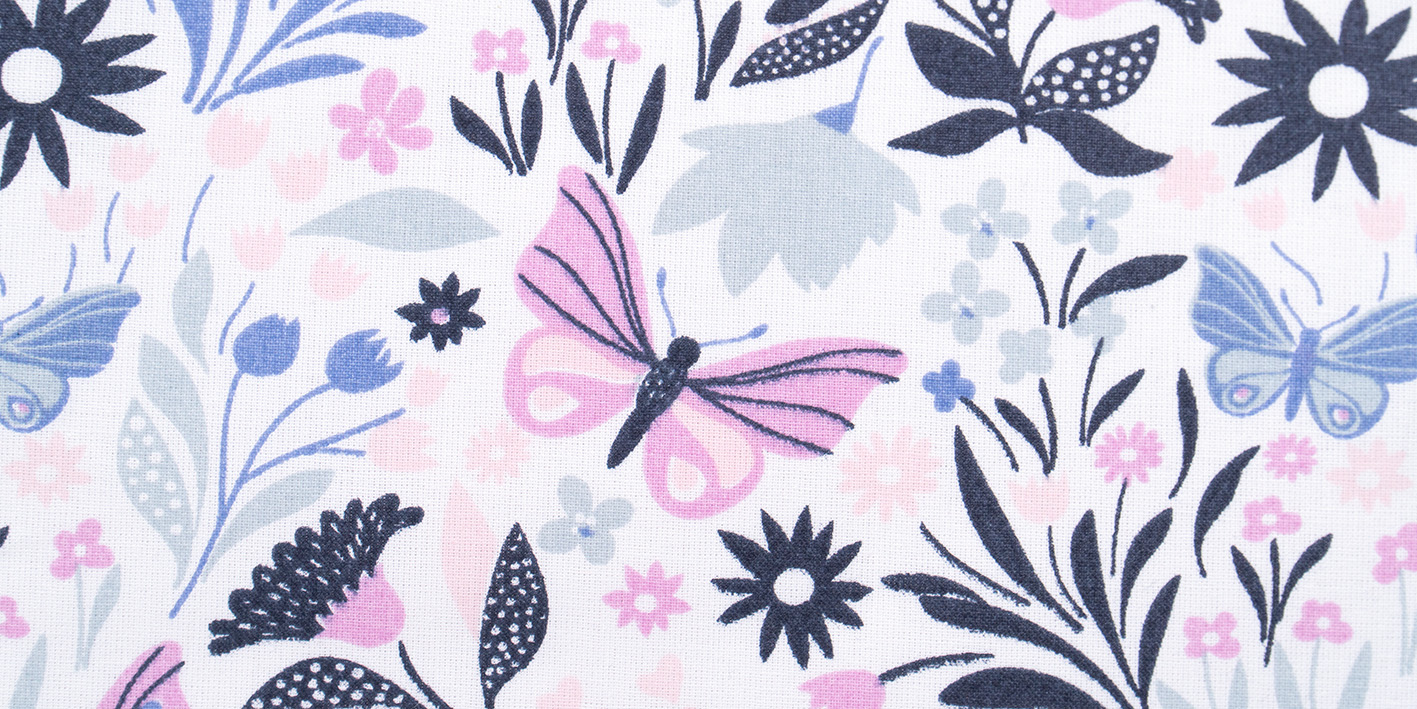 Pościel 100x160 cm 100% bawełna motylki