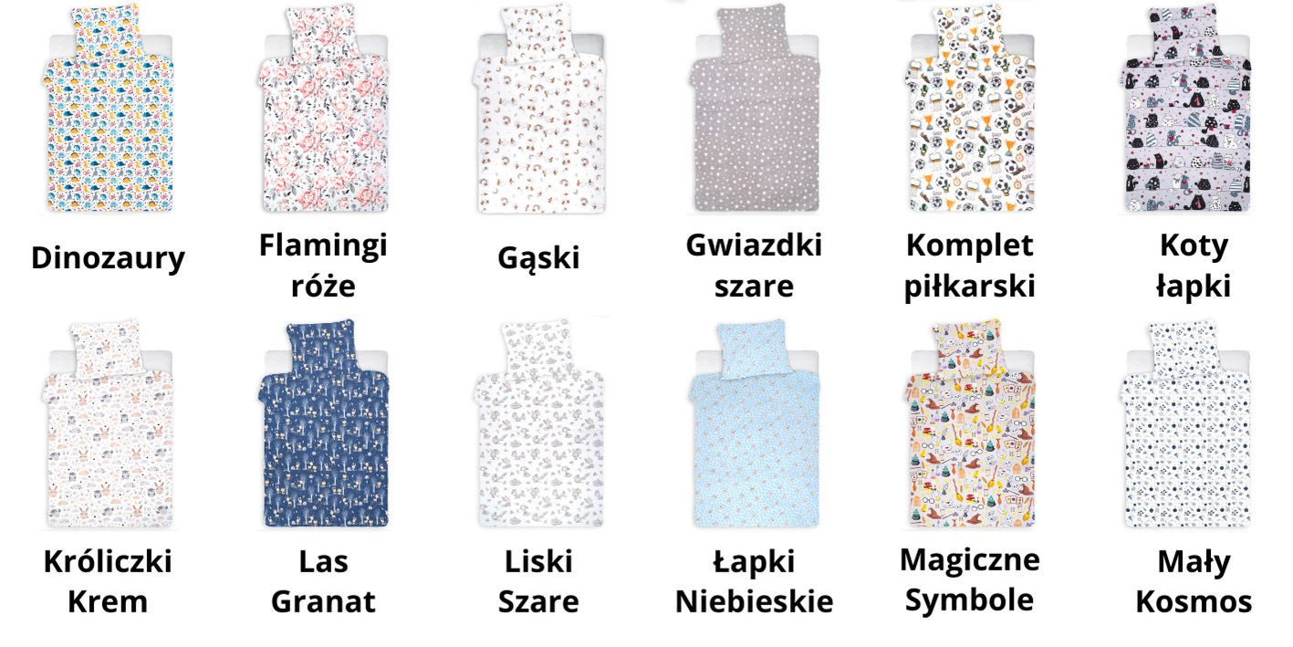 Wzornik pościel 100x160 cm