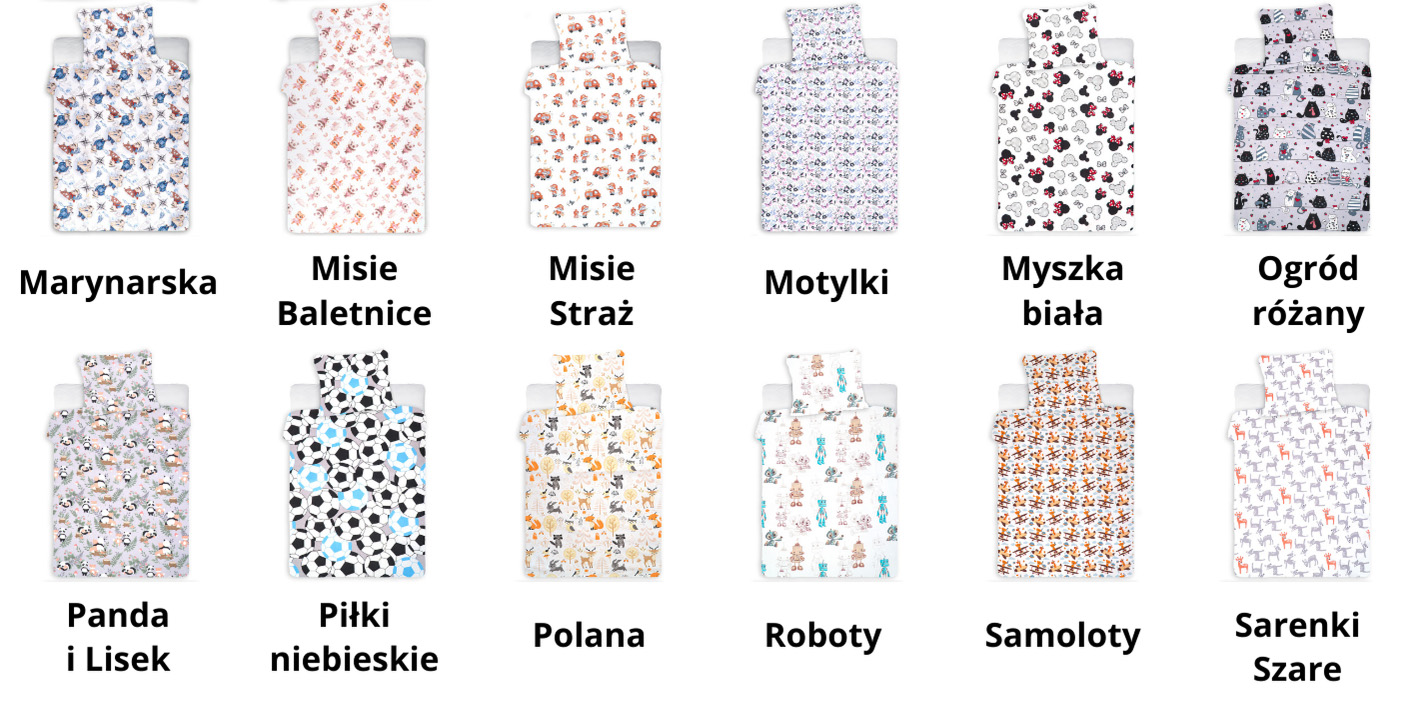 Wzornik pościel 100x160 cm