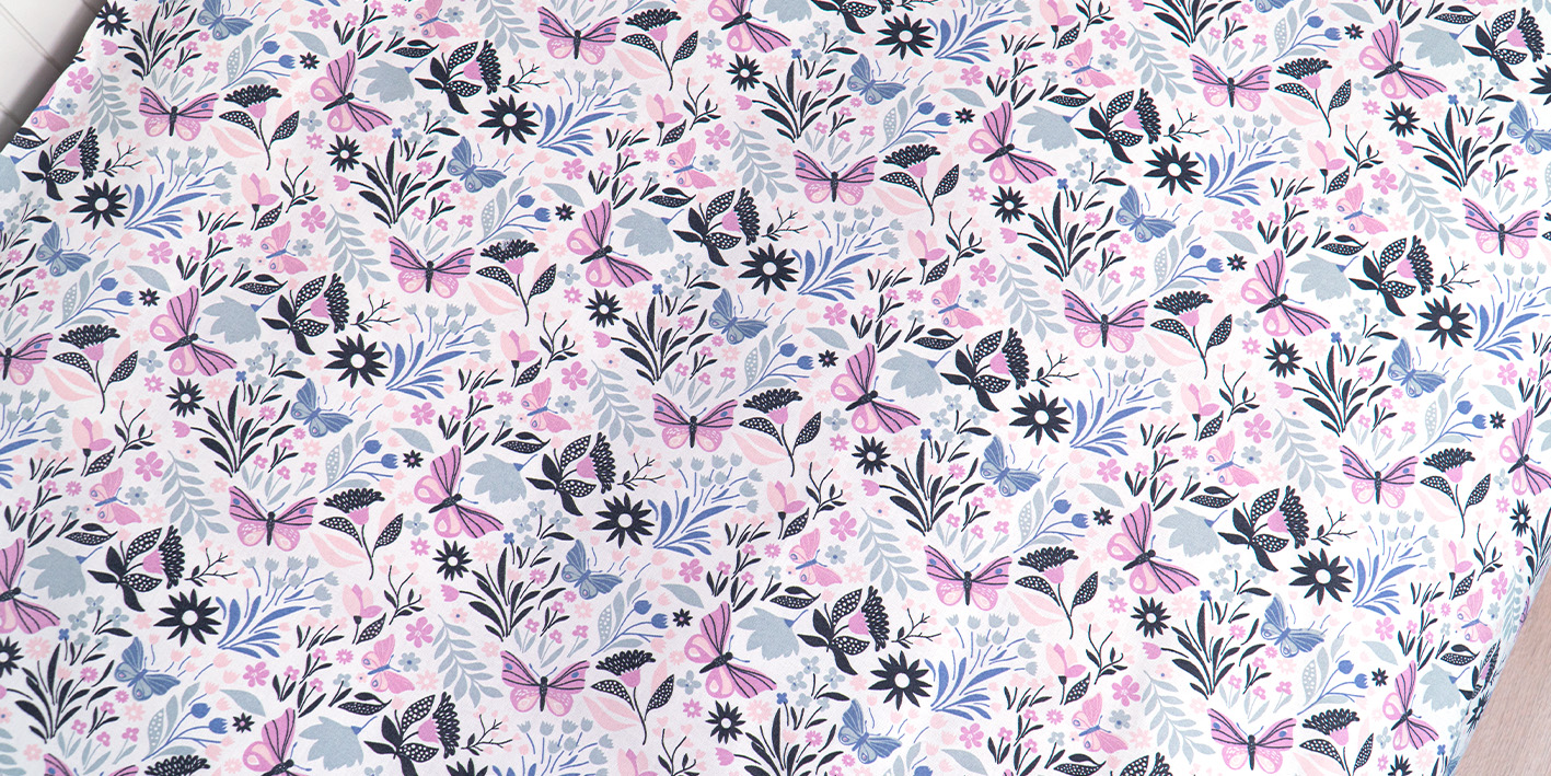 Pościel 100x160 cm 100% bawełna motylki