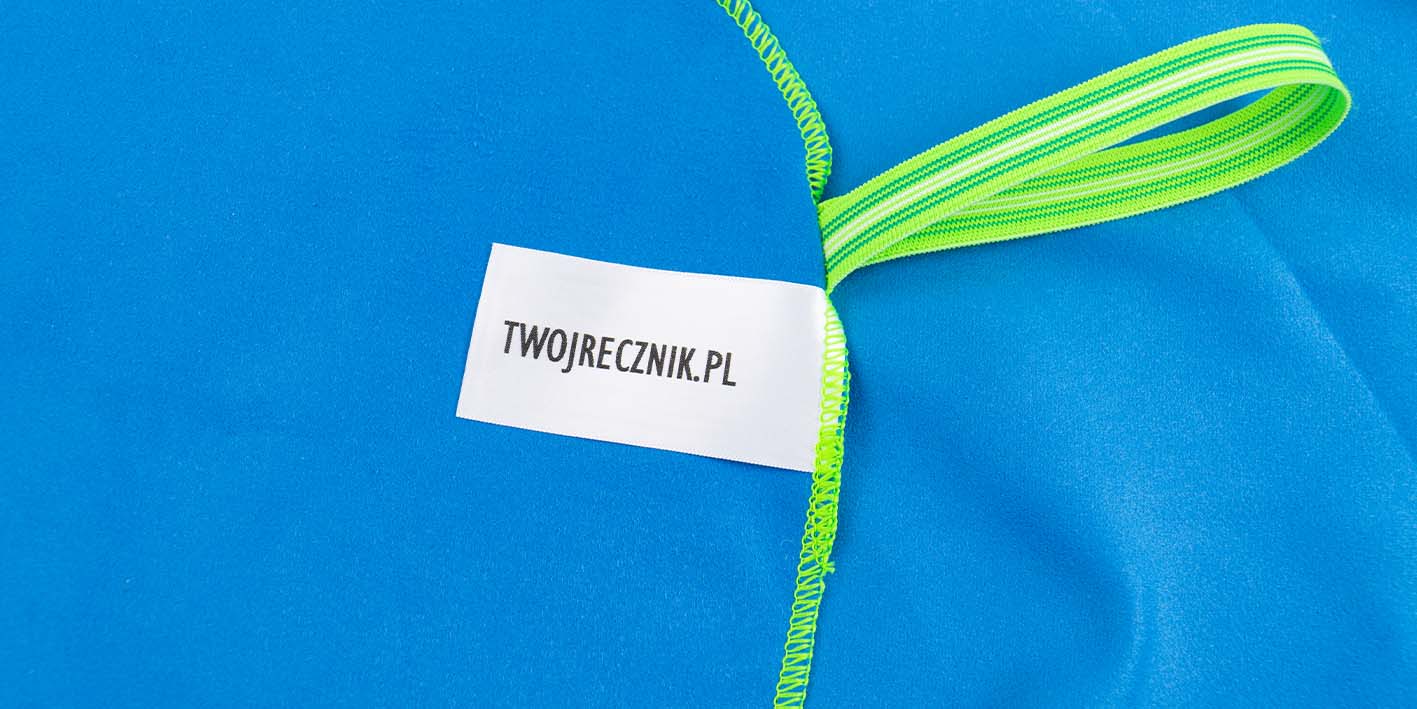 Ręcznik 72x130 szybkoschnący niebieski z zielonym