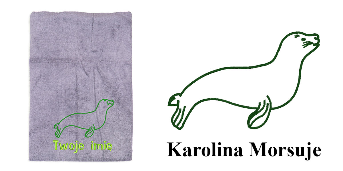 ręcznik szybkoschnący z mikrofibry dla foki morsującej kobiety