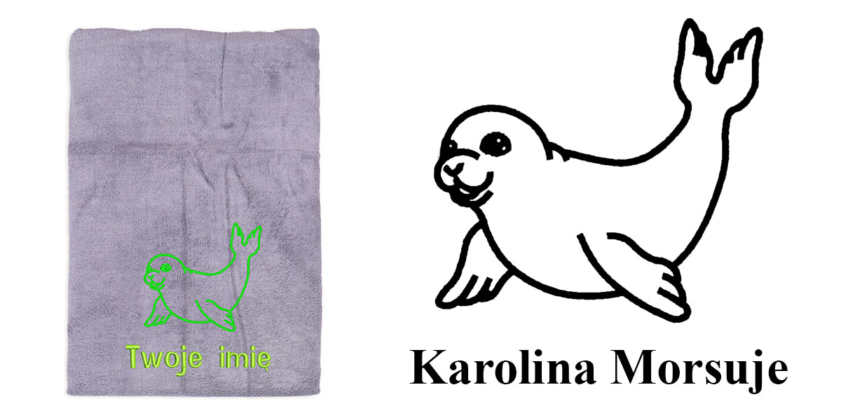 ręcznik szybkoschnący z mikrofibry dla foki morsującej kobiety