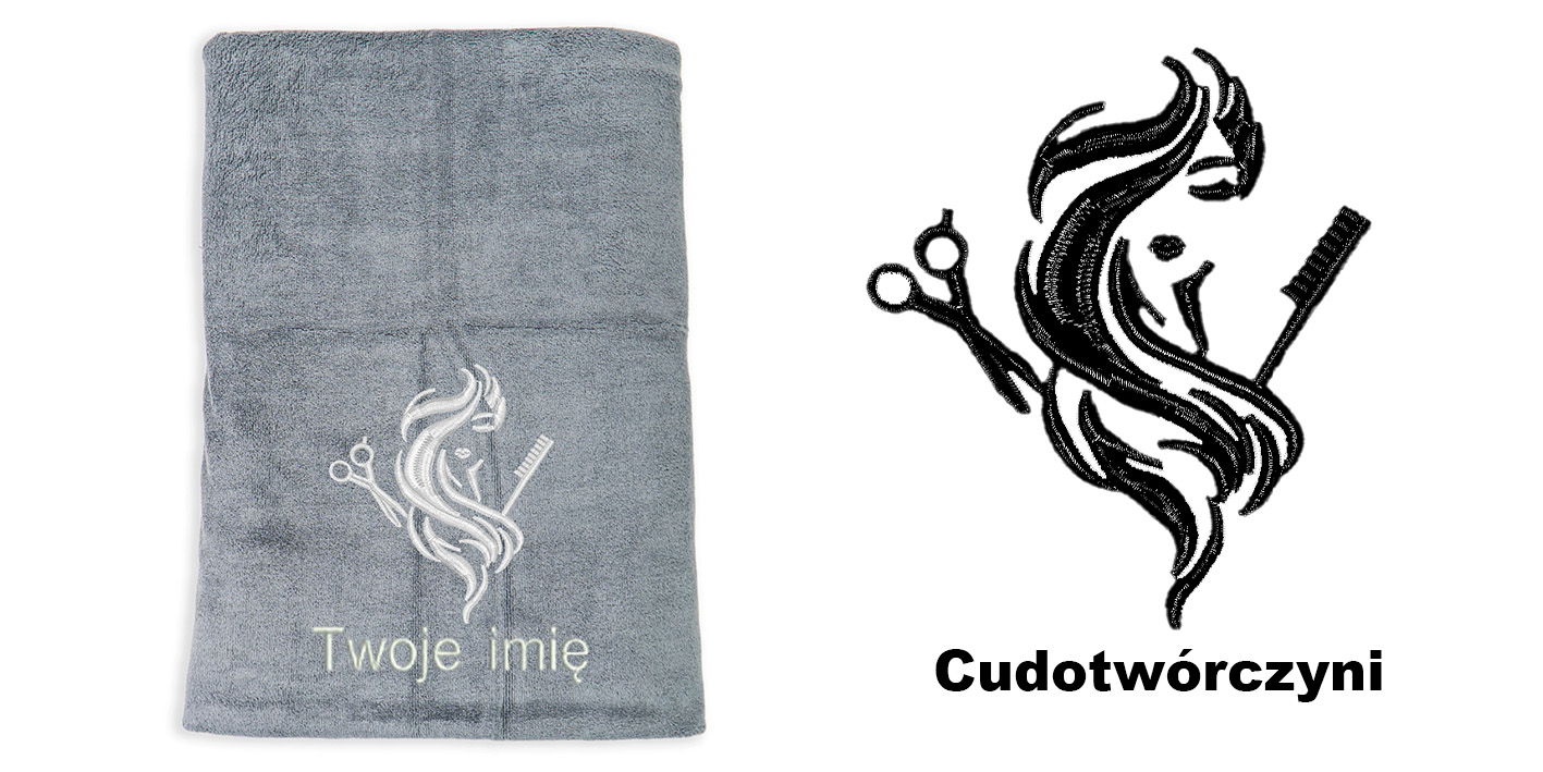 ręcznik szybkoschnący z mikrofibry dla fryzjerki