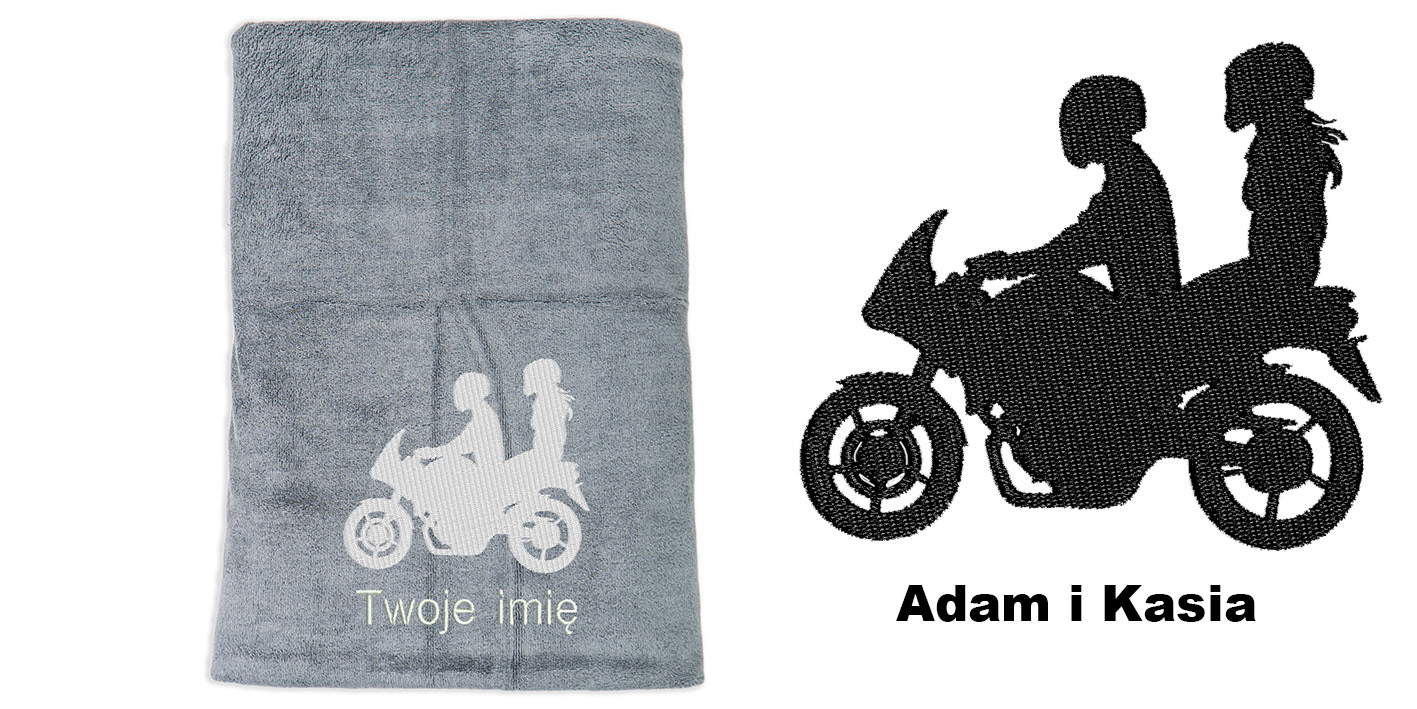 ręcznik szybkoschnący z mikrofibry dla motocyklisty i jego plecaczka