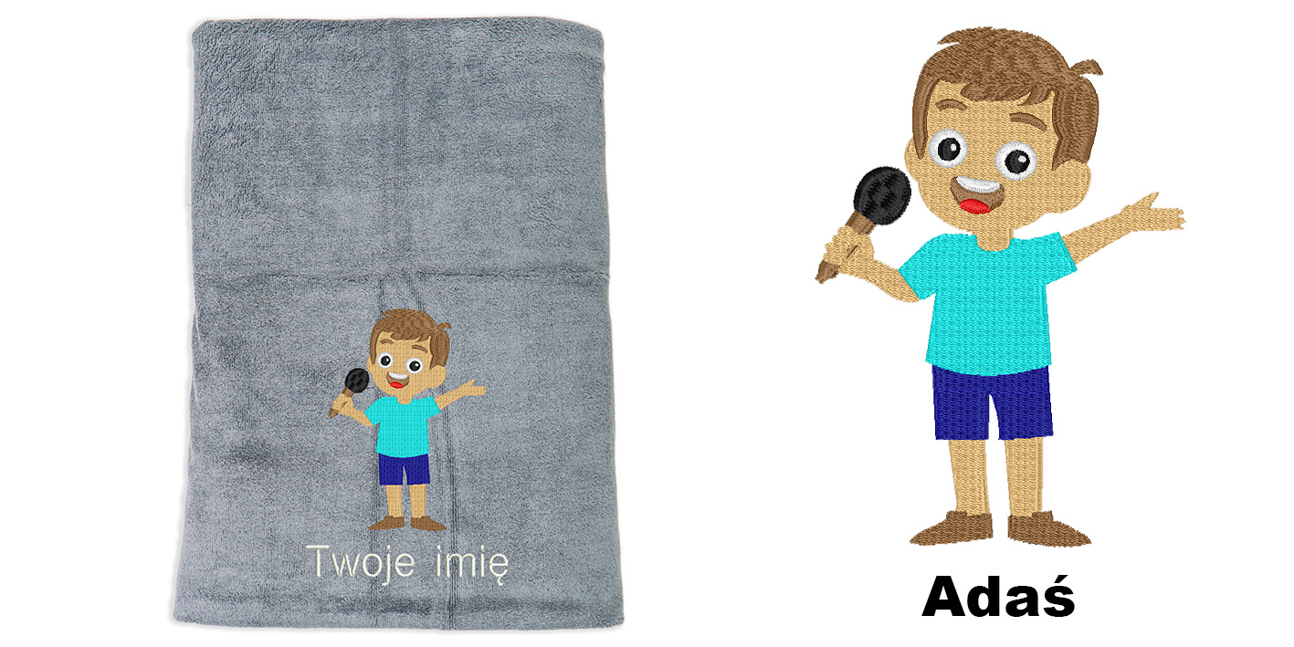 ręcznik szybkoschnący z mikrofibry dla wokalisty, śpiewającego dziecka