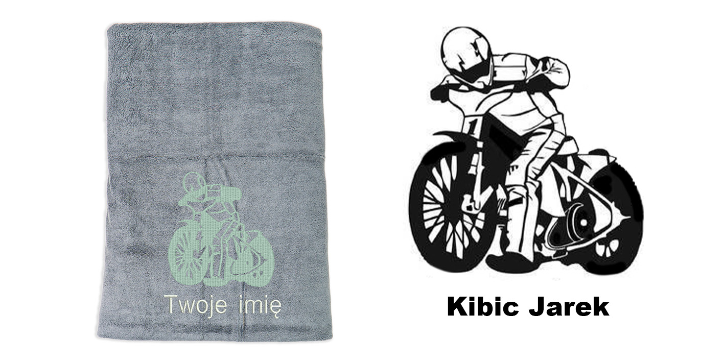 Prezent fana żużla żużel ręcznik szybkoschnący z haftem IMIĘ