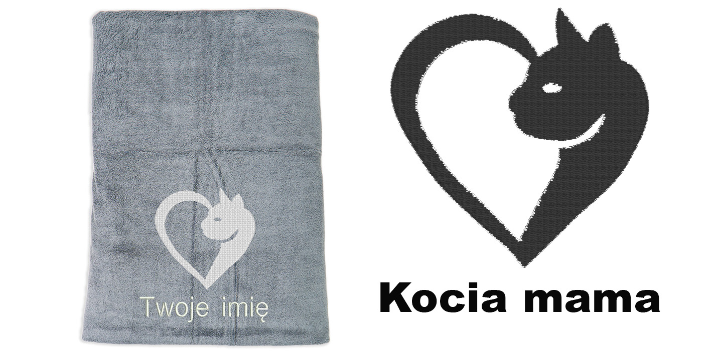 ręcznik szybkoschnący z mikrofibry dla miłośnika kotów