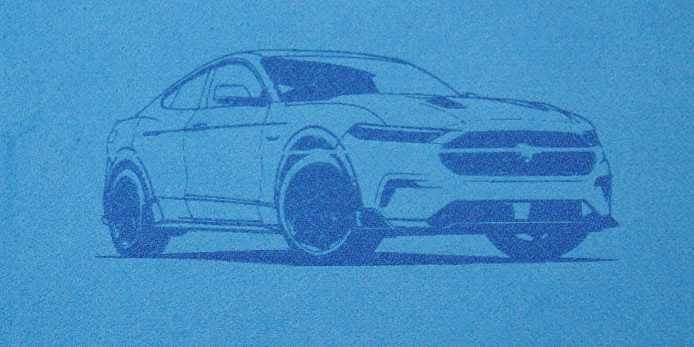 Ręcznik z grawerem mustang