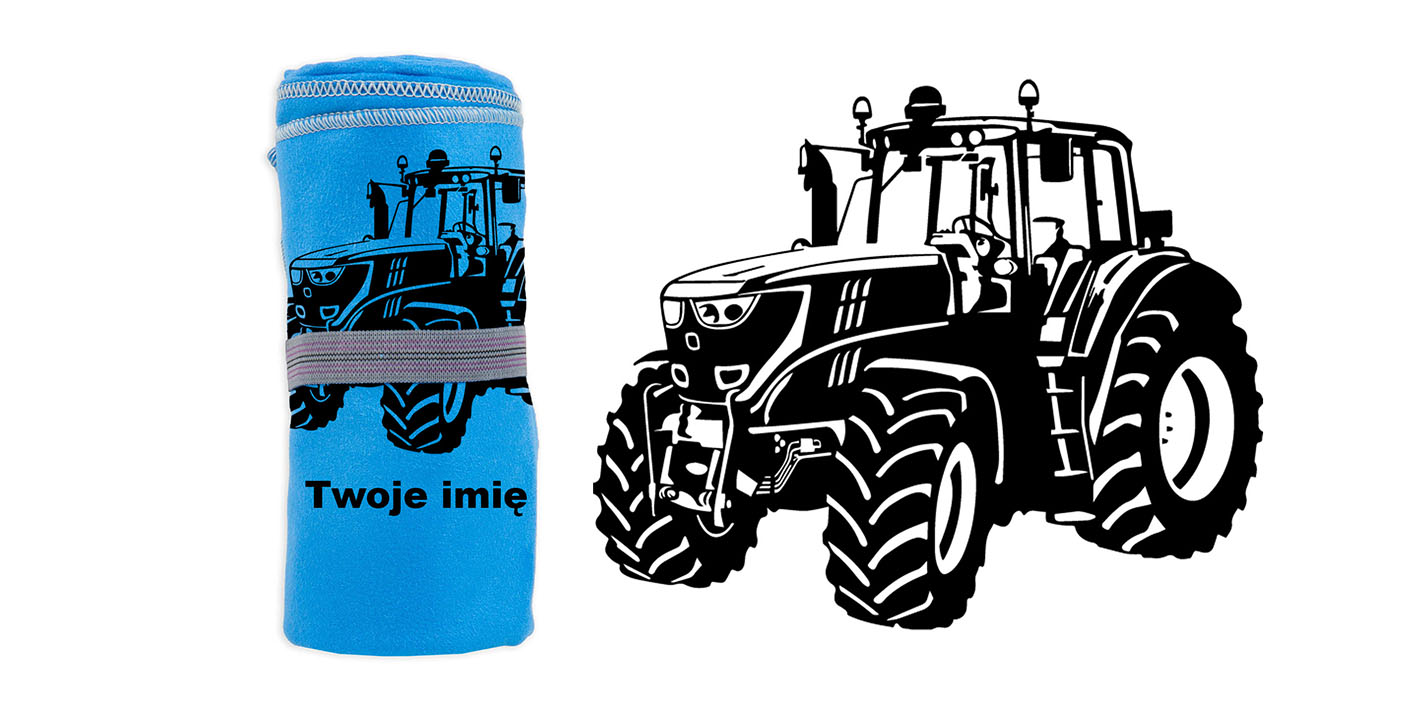 Ręcznik z grawerem traktor