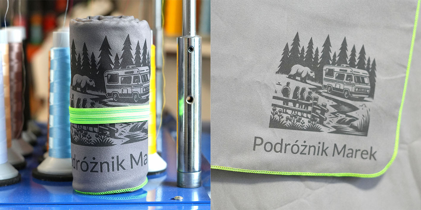 Ręcznik z grawerem podróżnik 