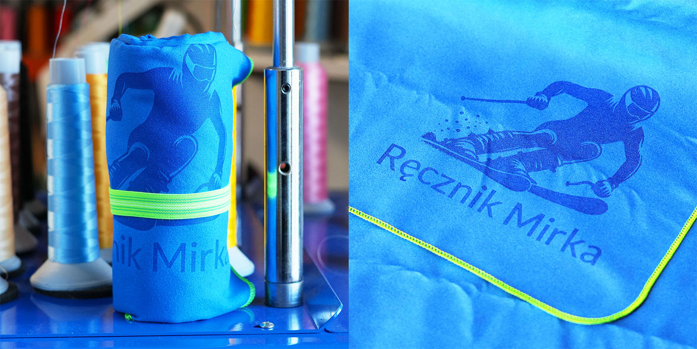 Ręcznik perfect z grawerem narciarz 