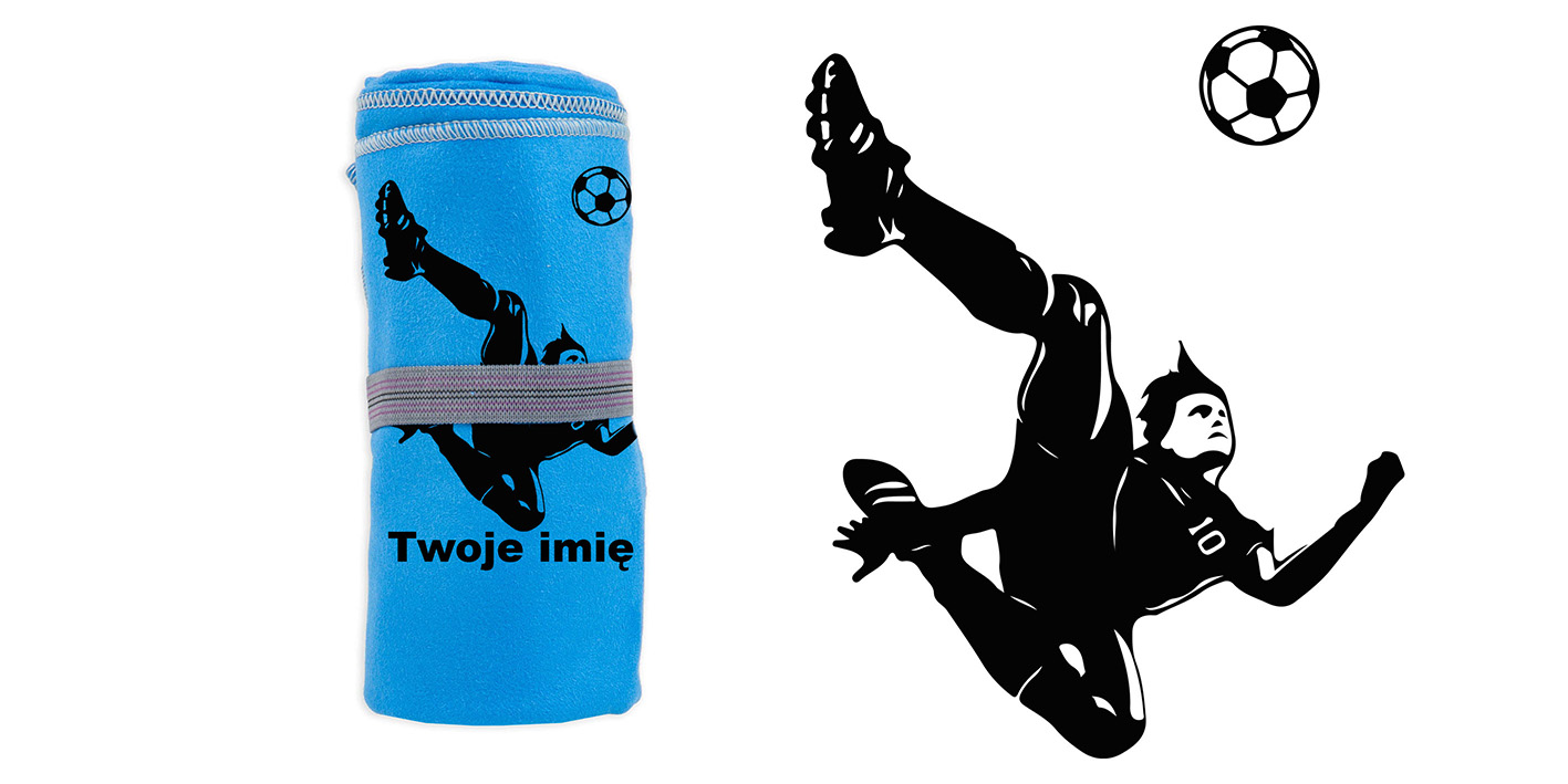 Ręcznik szybkoschnący z motywem piłka nożna piłkarz piłkarka bramkarz