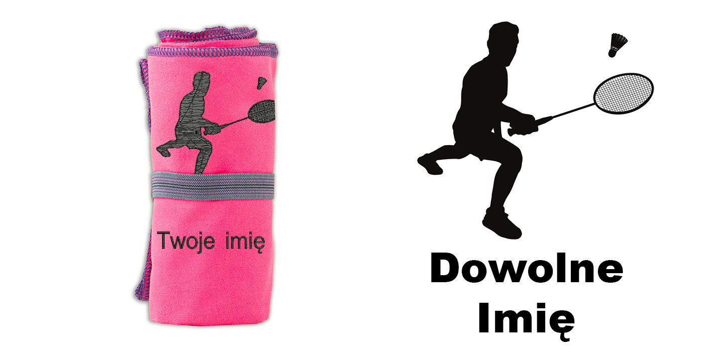 Prezent dla fana badmintona ręcznik szybkoschnący 72x130 cm