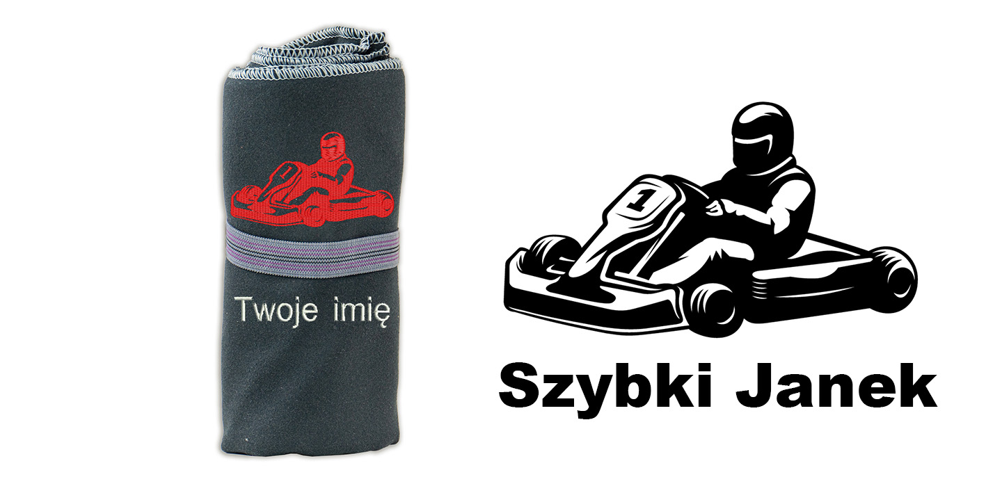 Ręcznik 72x130 prezent dla fana gokartów