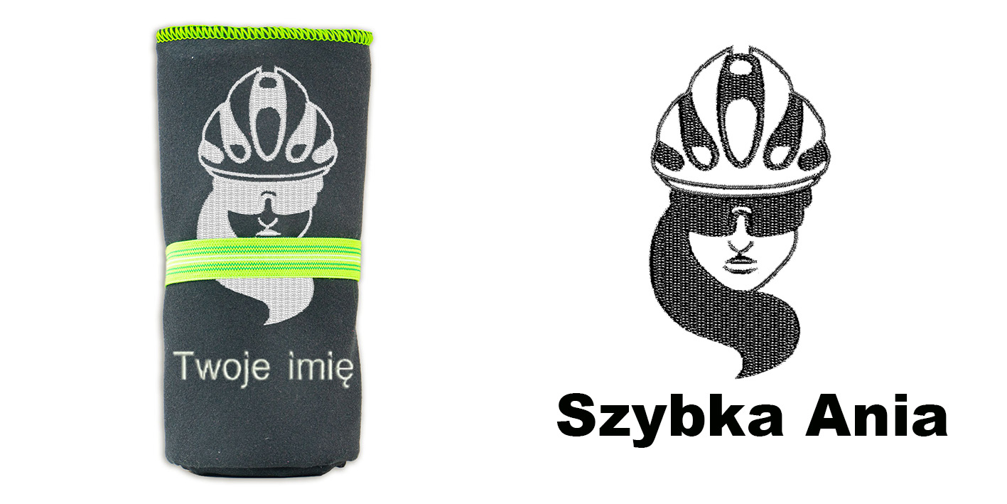 Ręcznik szybkoschnący z haftem dla kolarki