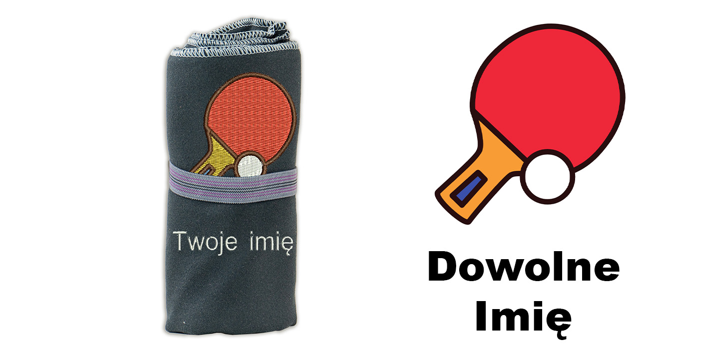 Prezent dla fana ping ponga ręcznik szybkoschnący 72x130 cm