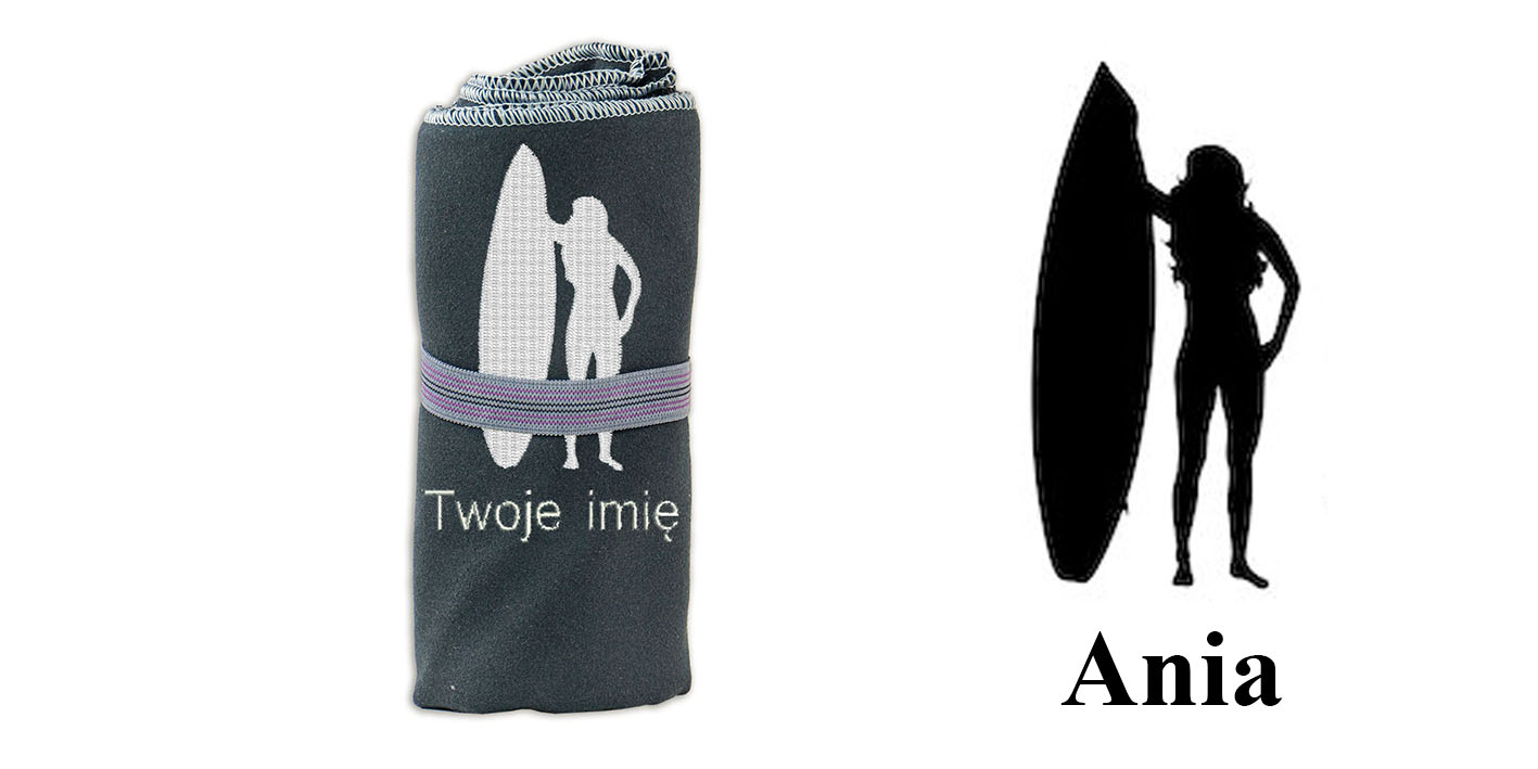 Ręcznik szybkoschnący dla widsurferki