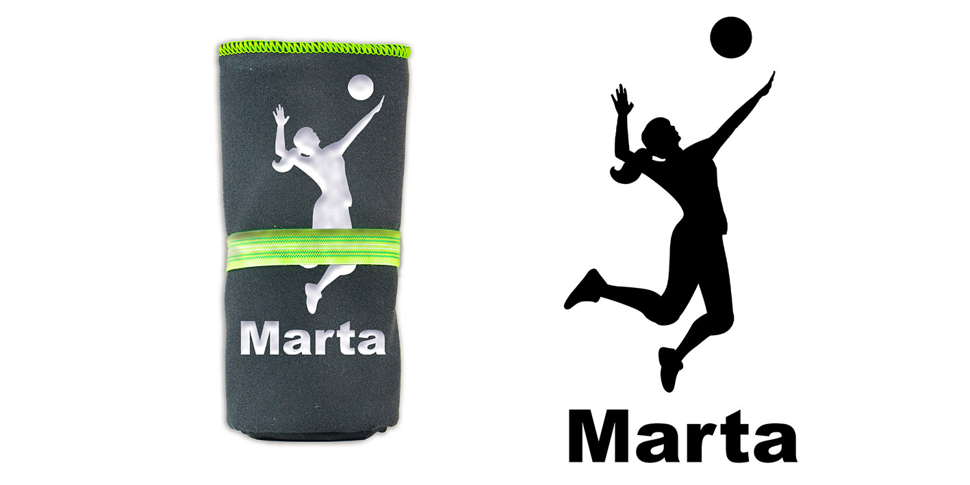 Prezent dla siatkarki ręcznik szybkoschnący 72x130 cm