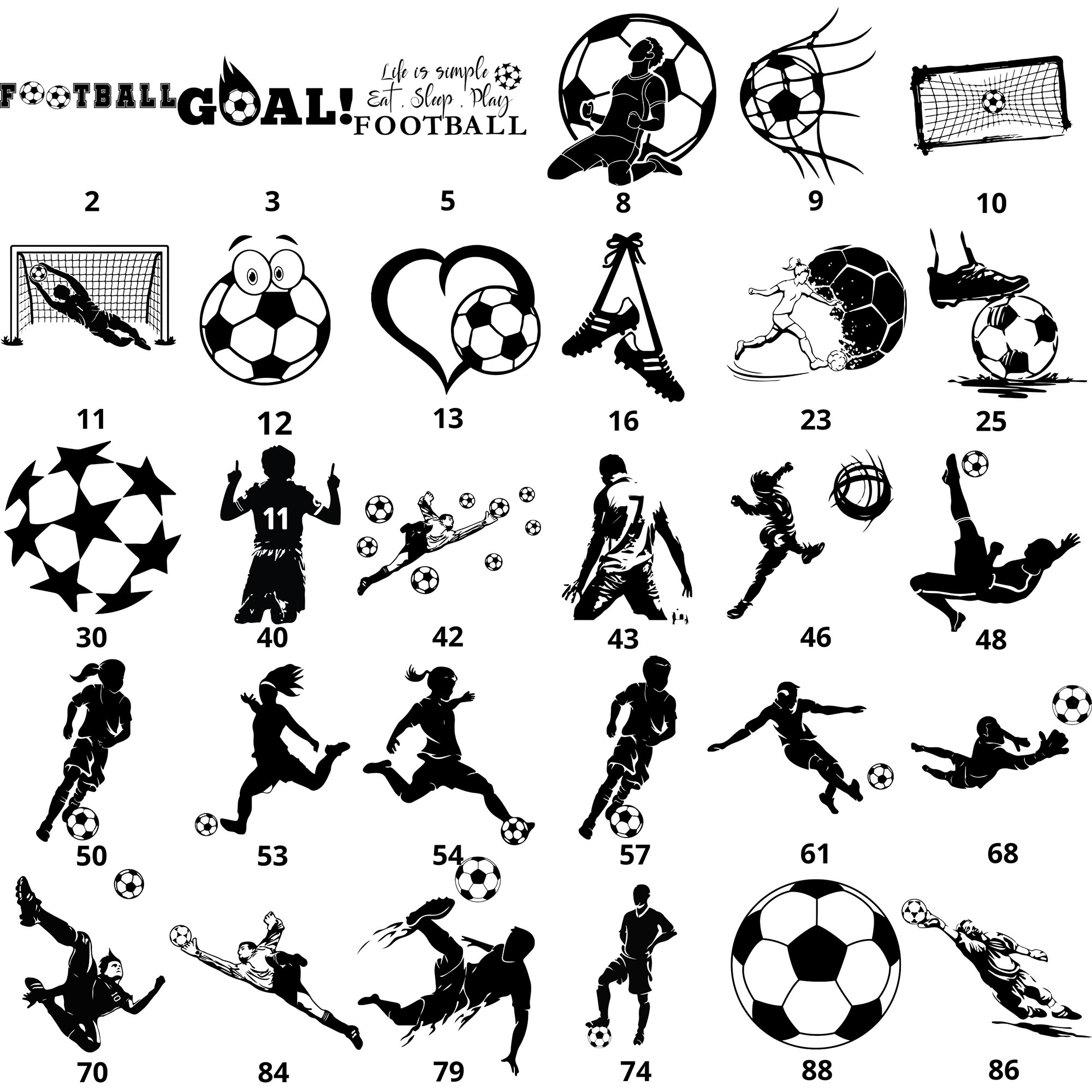 Wzornik grafik grawer piłkarz piłkarka