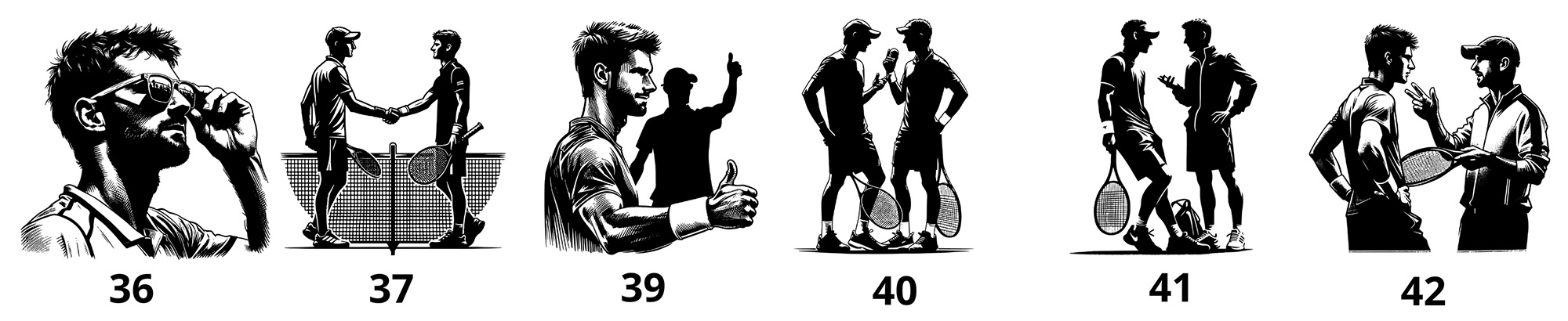 Wzornik grafik grawer dla trenera tenisa