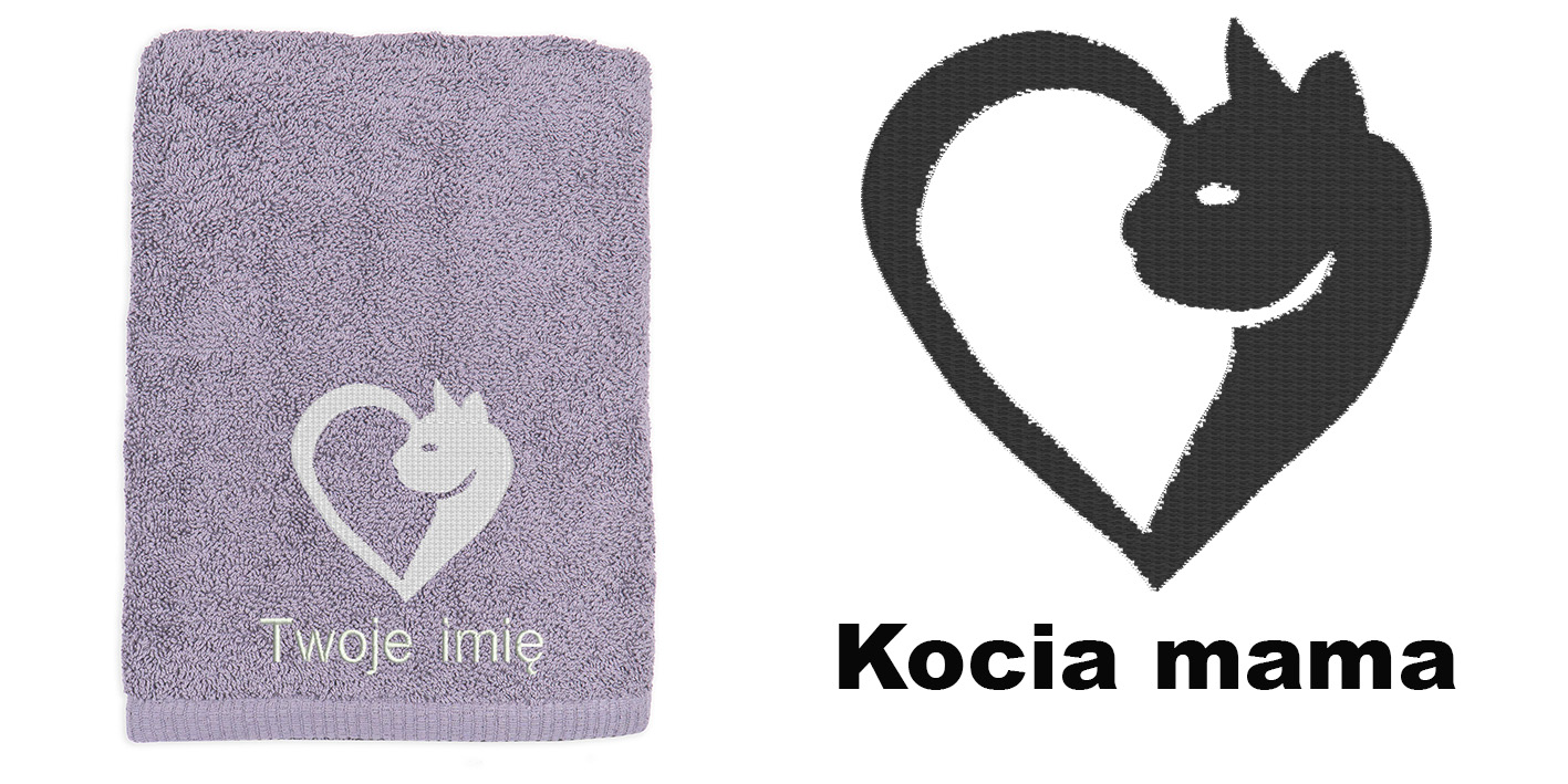 Ręcznik bawęłniany dla miłośnika kotów